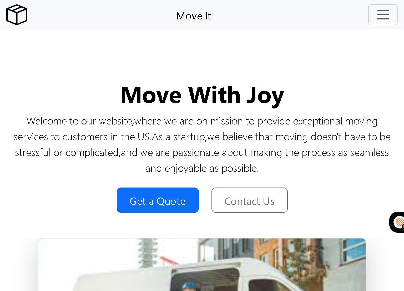 Delivery Company Website